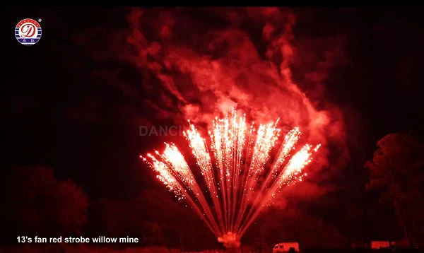 13 Shots Fan Berbentuk Pabrik Kembang Api Baris Tunggal